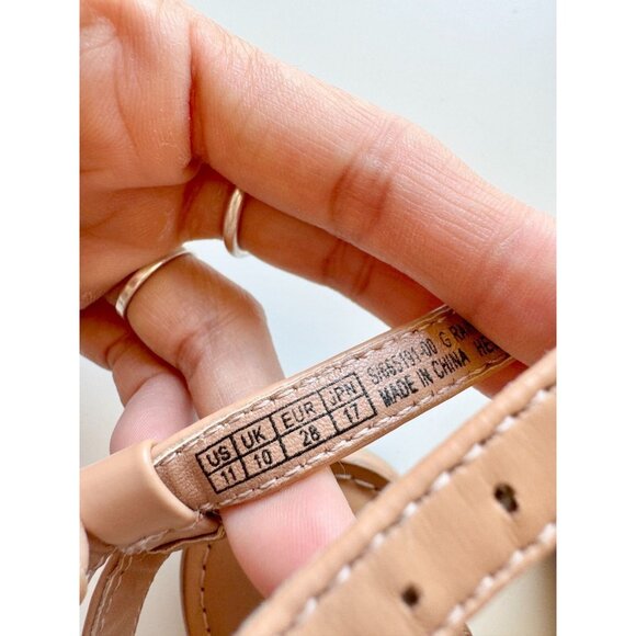 Girls' GAP Tan Faux Leather Rainbow Strappy Ankle Strap Sandals, Size 28/11 - Picture 8 of 11